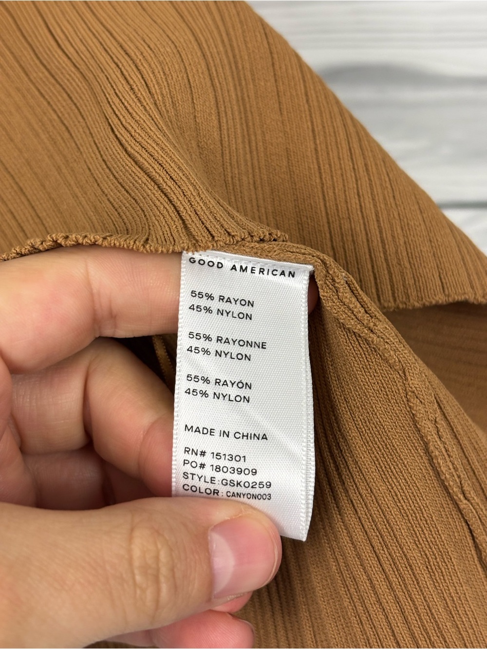 Good American ribbed crop tank canyon tan NWT size XL - Picture 5 of 7